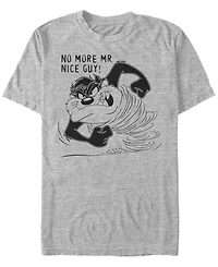Fifth Sun Looney Tunes Men's Tasmanian Devil Taz No More Mr. Nice Guy Short Sleeve T-Shirt