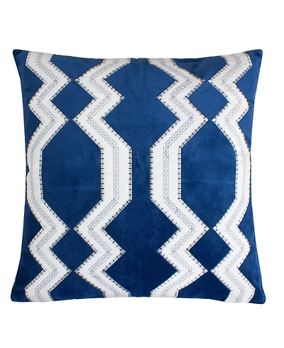 Homey Cozy Vivian Applique Velvet Decorative Pillow, 20" x 20"