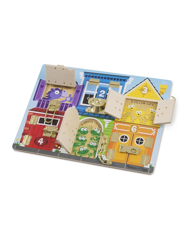 Melissa Doug Latches Wooden Activity Board
