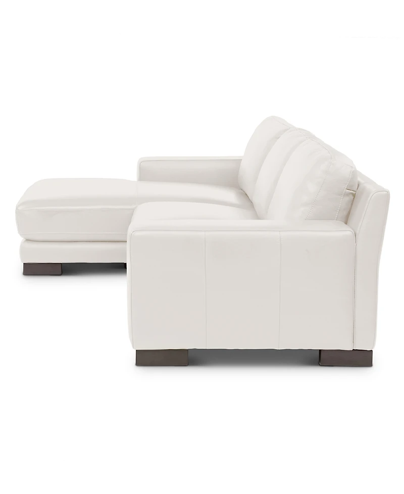 Closeout! Darrium 2-Pc. Leather Sofa with Chaise, Created for Macy's