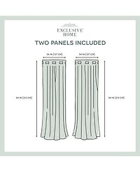 Exclusive Home Delano Heavyweight Textured Indoor/Outdoor Grommet Top Curtain Panel Pair, 54" x 84"