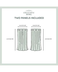 Exclusive Home Velvet Heavyweight Grommet Top Curtain Panel Pair, 54" x 63"