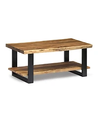 Alaterre Furniture Alpine Natural Live Edge Wood Coffee Table