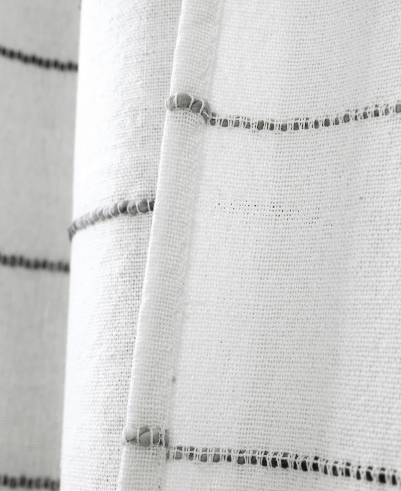 Lush Decor Ombre Stripe Yarn Dyed Cotton Shower Curtain, 72" x