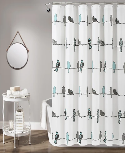 Lush Decor Rowley Birds Shower Curtain, 72" x