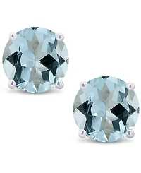 Aquamarine (3/4 ct. t.w.) Stud Earrings 14K White or Yellow Gold