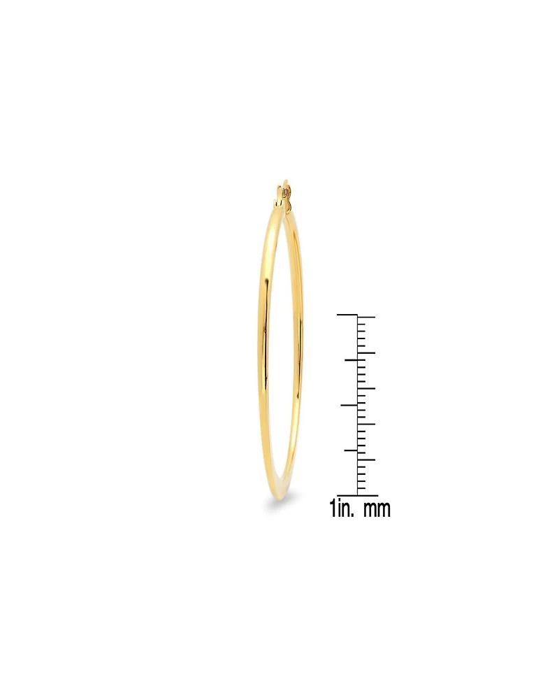 Steeltime 18K Gold Plated Stainless Steel Hoop Earrings