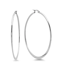 Steeltime Stainless Steel Hoop Earrings