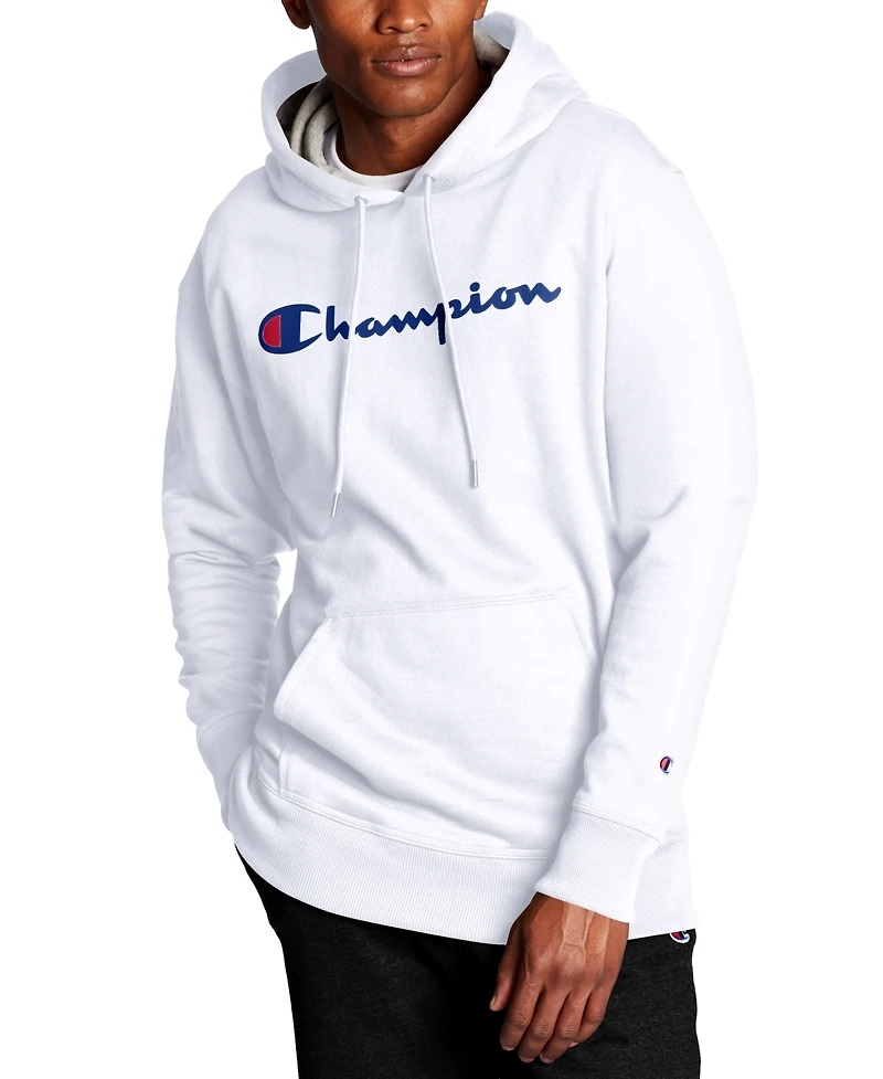 Champion Men's Script Logo Powerblend Hoodie