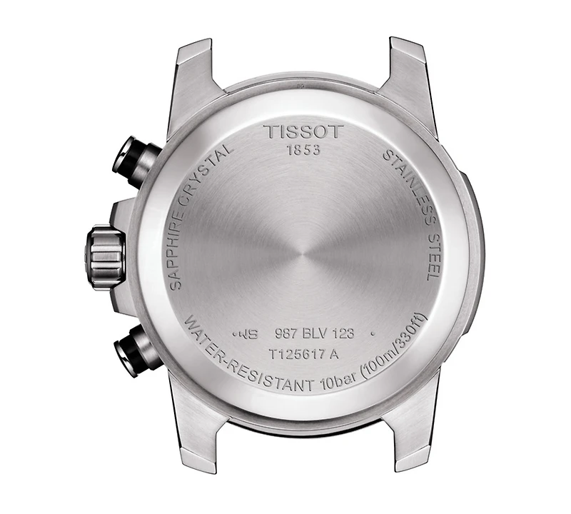 Tissot Men's Swiss Chronograph Supersport T-Sport Black Leather Strap Watch 46mm