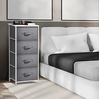 Sorbus 4 Drawers Chest Nightstand - Storage for Closet, Home, College Dorm Features Steel Frame, Wood Top