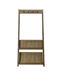 Yu Shan Essex Folding Coat Rack with 2 Shelves
