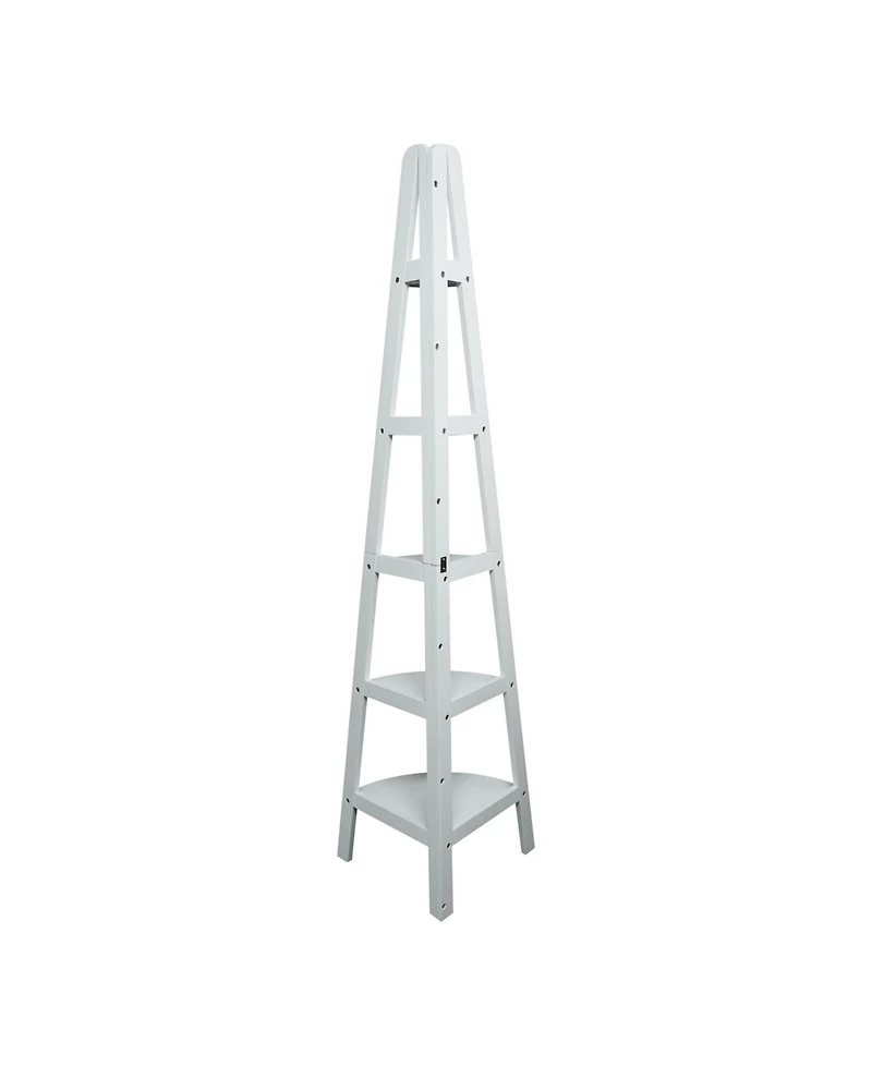Yu Shan 5-Shelf Corner Ladder Bookcase