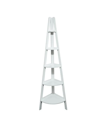 Yu Shan 5-Shelf Corner Ladder Bookcase