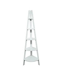 Yu Shan 5-Shelf Corner Ladder Bookcase