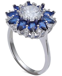Cubic Zirconia Starflower Ring in Sterling Silver