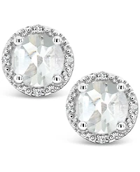 White Topaz (2 ct. t.w.) and Diamond Accent Stud Earrings Sterling Silver