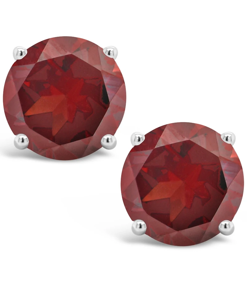 Garnet (3-1/5 ct. t.w.) Stud Earrings in Sterling Silver (Also Available in White Topaz and Citrine)