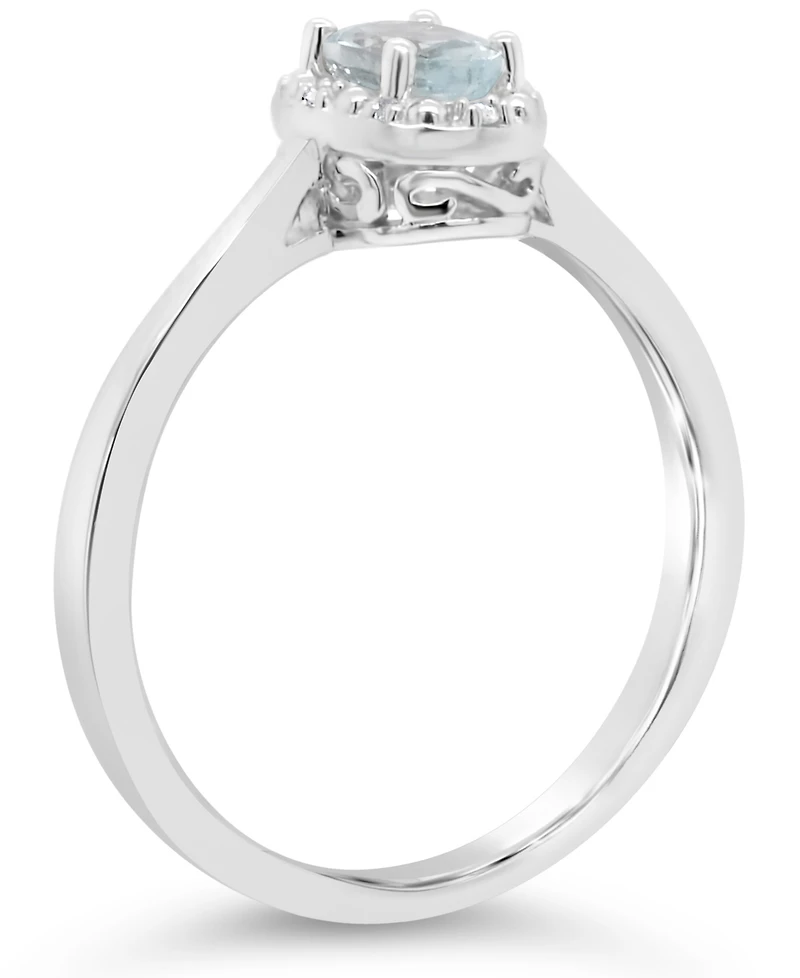 Diamond Accent and Garnet (1/2 ct. t.w.) Ring Sterling Silver (Also Available Other Gemstones)