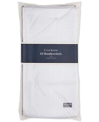 Club Room Men's 13-Pc. White Border-Stripe Handkerchief Set, Created for Macy's