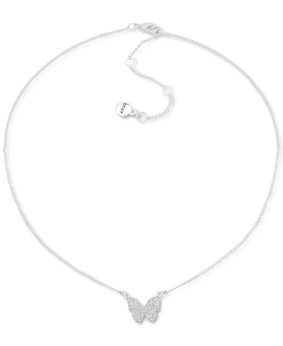 Dkny Pave Butterfly Pendant Necklace, 16" + 3" extender
