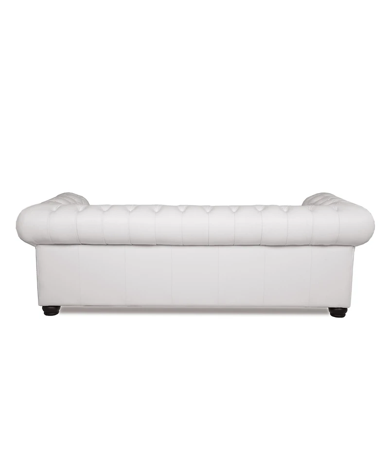 Alexandon Leather Chesterfield Tufted Sofa with Roll Arm