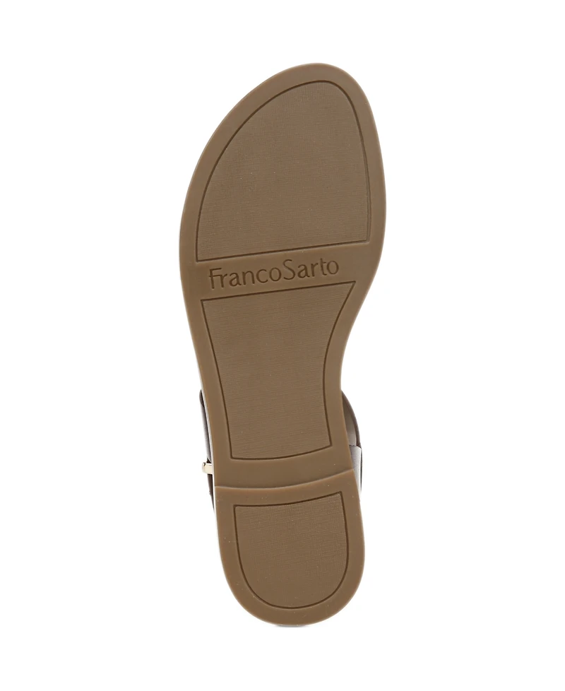 Franco Sarto Women's Glenni Hidden Adjustable Strap Flat Sandals