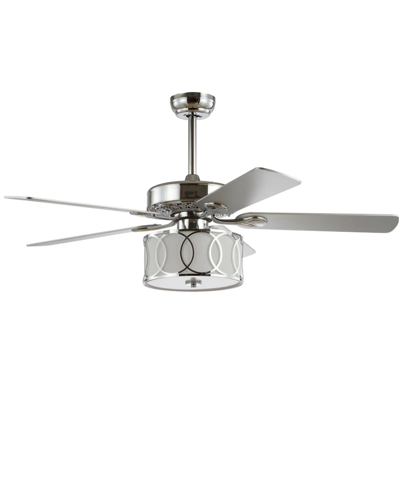 Circe 52" 3-Light Drum Shade Led Ceiling Fan with Remote