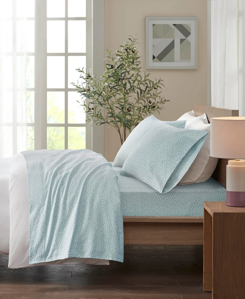 Madison Park Novelty Printed Cotton Flannel -Pc. Sheet Set