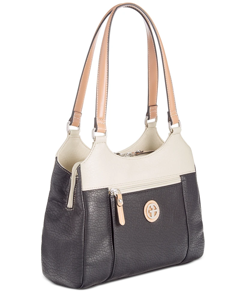 Giani Bernini Colorblock Pebbled 4-Poster Tote, Exclusively at Macy's