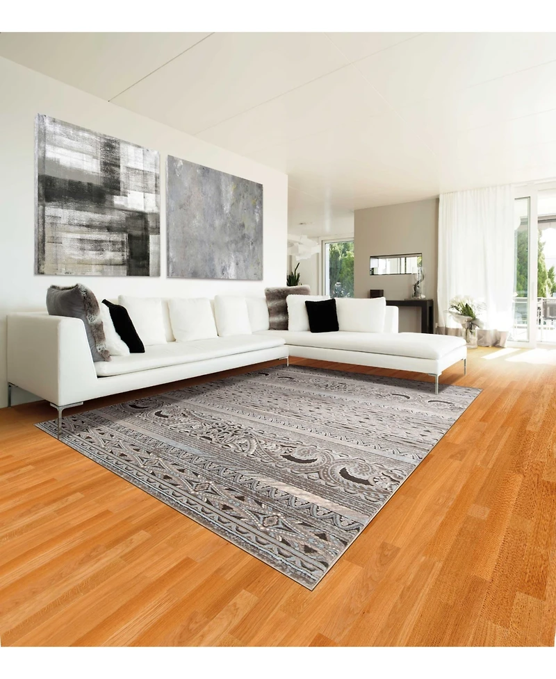 Long Street Looms Fate FAT03 Taupe 5'3" x 7'4" Area Rug