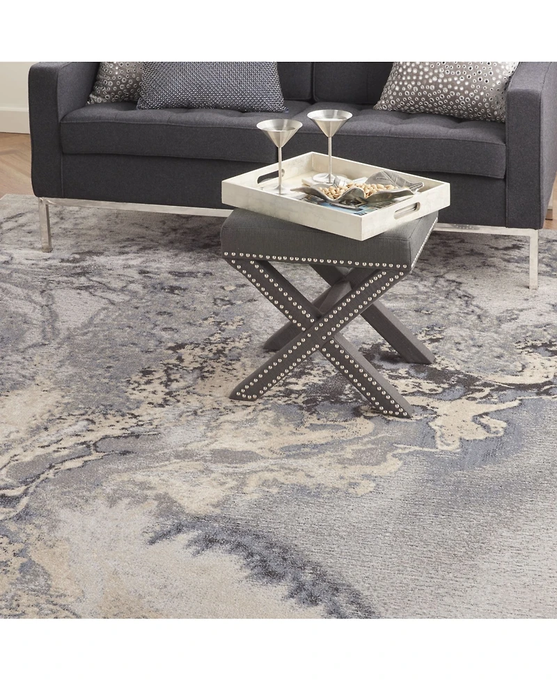 Long Street Looms Samuel SAM08 Gray 9'3" x 12'9" Area Rug