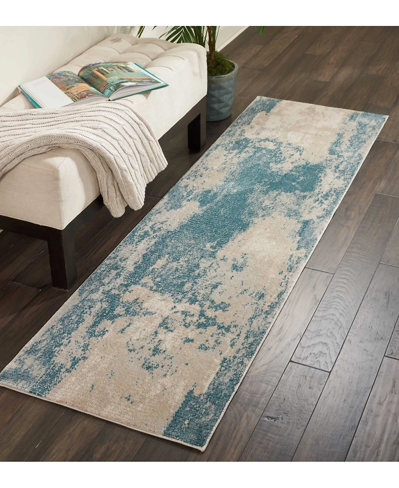 Long Street Looms Samuel SAM13 Ivory 2'2" x 7'6" Runner Rug