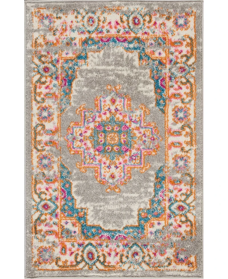 Long Street Looms Zeal ZEA03 Gray 1'10" x 2'10" Area Rug