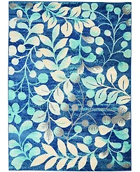 Long Street Looms Peace PEA03 Navy 4' x 6' Area Rug
