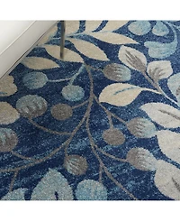 Long Street Looms Peace PEA03 Navy 6' x 9' Area Rug