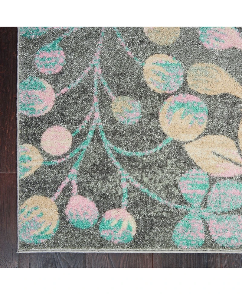 Long Street Looms Peace PEA03 Gray 4' x 6' Area Rug