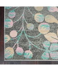 Long Street Looms Peace PEA03 Gray 4' x 6' Area Rug