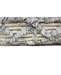 Closeout! Bashian Natural Wool M133 Ivory and Blue 3'6" x 5'6" Area Rug