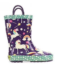 Toddler Little Girl's and Big Unicorn Dreams Rain Boot