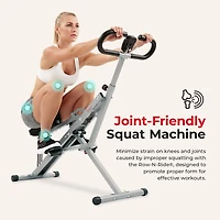 Sunny Health & Fitness Upright Row-n-Ride Rowing Machine Rower for Full Body Workout, Glutes, Squat Assist, and Exercise