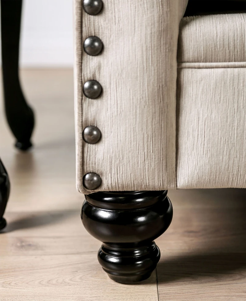 Furniture of America Port Smith Upholstered Sofa