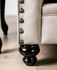 Furniture of America Port Smith Upholstered Sofa