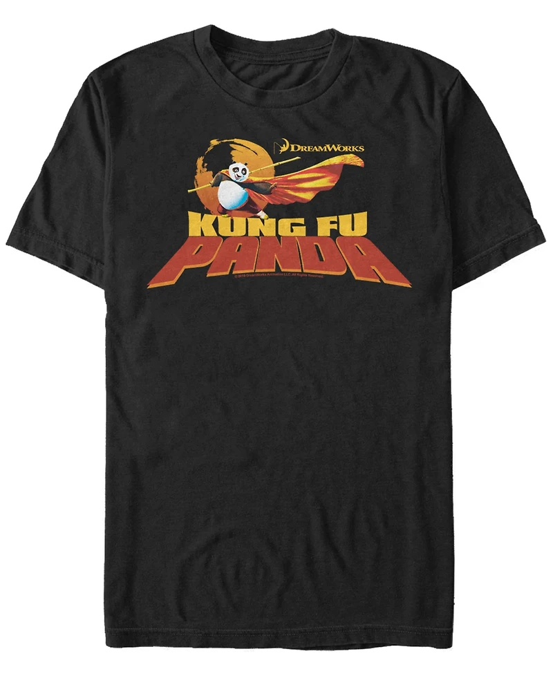Fifth Sun Kung Fu Panda Men's Po Title logo Short Sleeve T-Shirt