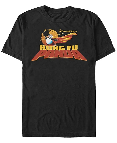 Fifth Sun Kung Fu Panda Men's Po Title logo Short Sleeve T-Shirt