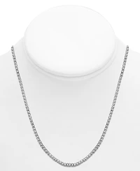 And Now This Silver Plated Box Link 24" Chain Necklace