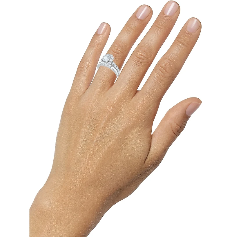 Certified Diamond Emerald Halo Bridal Set (4 ct. t.w.) 18k White, Yellow or Rose Gold