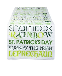 Design Imports St Patrick's Day Print Table Runner