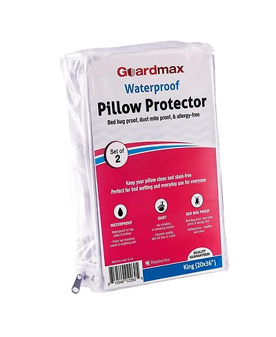 Waterproof Zippered Pillow Protector - King Size