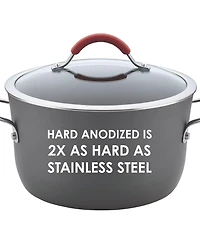 Rachael Ray Cucina Hard-Anodized 11" Deep Square Grill Pan